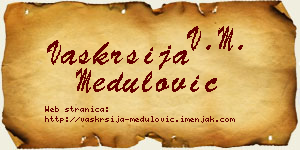 Vaskrsija Medulović vizit kartica